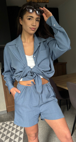 Jeans krótkie spodenki wiskozowe