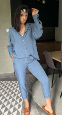 Koszula jeans wiskozową