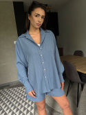 Koszula jeans wiskozową