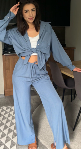 Szerokie jeansy wiskozowe